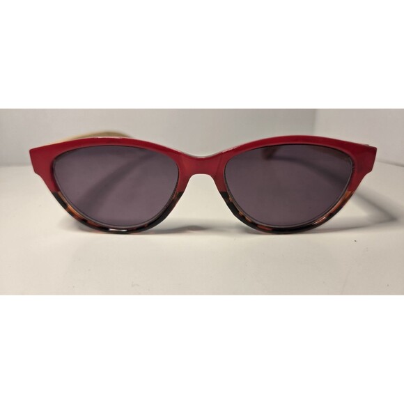 Blue Planet Sunglasses Rx Strength +1.75 Readers Red Frames Bamboo Arms - Picture 2 of 6